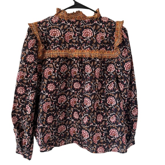 Anthropologie Othilia Sera Ruffled Boho Blouse - Picture 3 of 7
